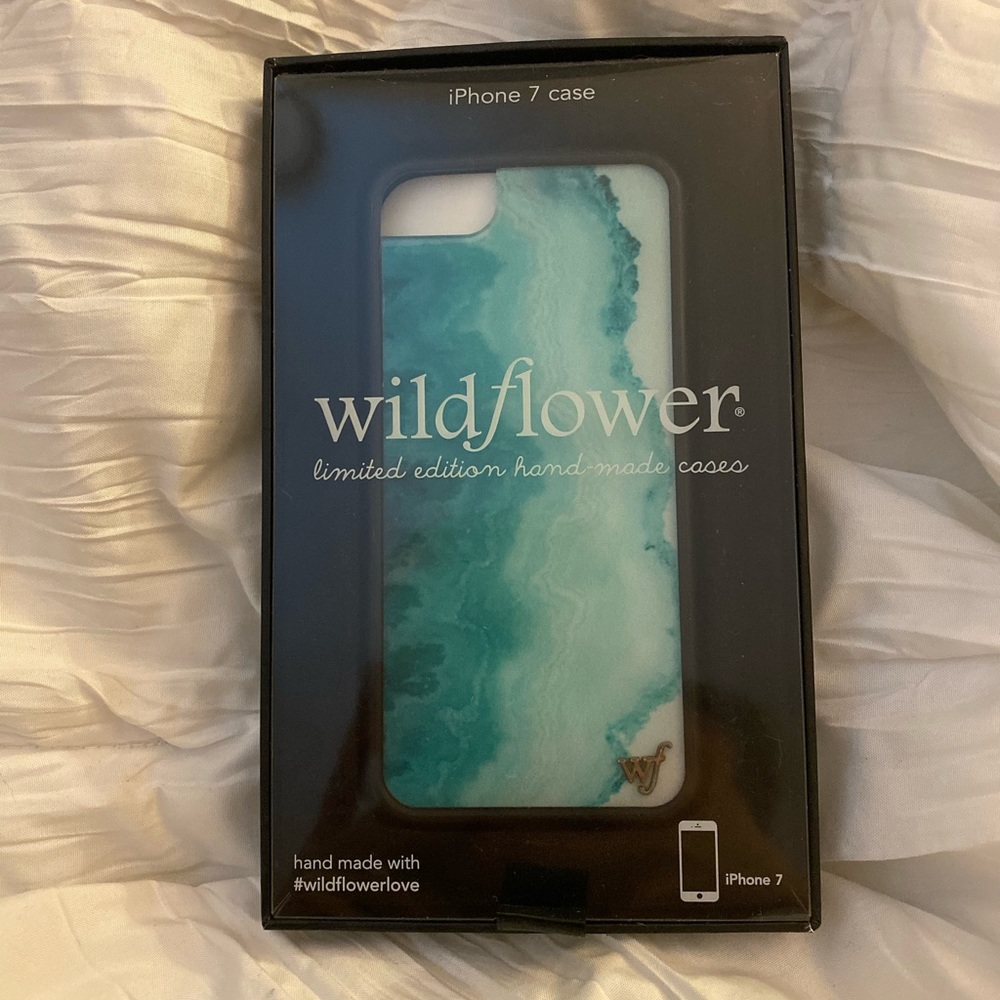 Wildflower iPhone 7 case - teal beach